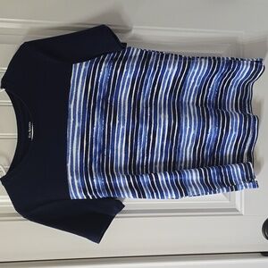 5 For 25 Kim Roger's Women's Blue Short Sleeve Tee Small